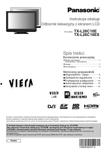 Instrukcja Panasonic TX-L26C10ES Viera Telewizor LCD