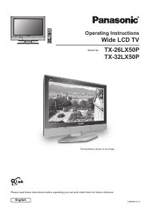 Manual Panasonic TX-26LX50P LCD Television