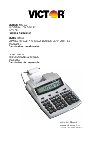 Manual de uso Victor 1210-3A Calculadora con impresoras