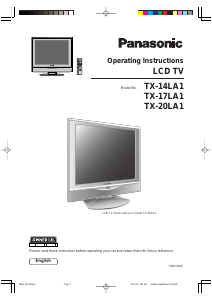 Manual Panasonic TX-14LA1 LCD Television
