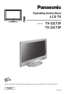 Manual Panasonic TX-22LT3F LCD Television