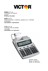 Manual de uso Victor 1212-3A Calculadora con impresoras