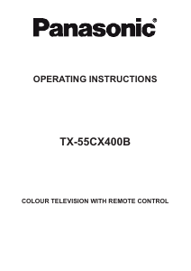 Manual Panasonic TX-55CX400B LCD Television