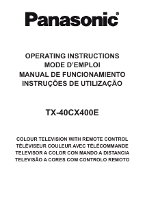 Manual de uso Panasonic TX-40CX400E Televisor de LCD