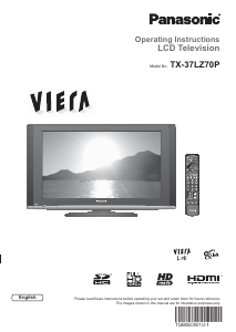 Manual Panasonic TX-37LZ70P Viera LCD Television