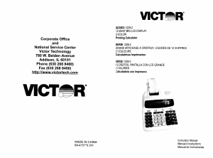 Manual de uso Victor 1228-2 Calculadora con impresoras