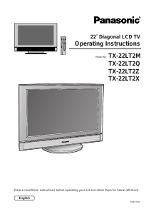 Manual Panasonic TX-22LT2Q LCD Television