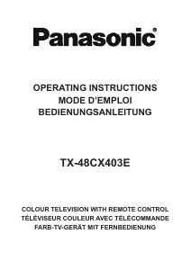 Mode d’emploi Panasonic TX-48CX403E Téléviseur LCD