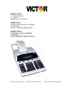 Manual de uso Victor 1230-4 Calculadora con impresoras