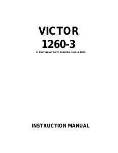 Handleiding Victor 1260-3 Rekenmachine met telrol