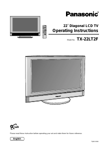 Manual Panasonic TX-22LT2F LCD Television