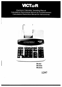 Manual de uso Victor 1297 Calculadora con impresoras