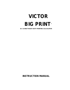 Manual Victor 1310 Big Print Printing Calculator