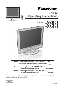 Manual de uso Panasonic TC-17LA1 Televisor de LCD