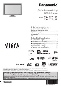 Handleiding Panasonic TX-L37G10E Viera LCD televisie