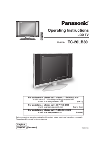 Manual Panasonic TC-20LB30 LCD Television
