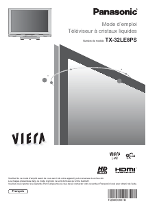 Mode d’emploi Panasonic TX-32LE8PS Viera Téléviseur LCD