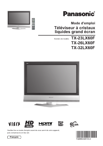 Mode d’emploi Panasonic TX-26LX60F Viera Téléviseur LCD