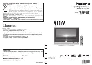 Manual Panasonic TX-26LX600F Viera LCD Television