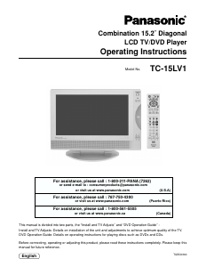 Manual Panasonic TC-15LV1 LCD Television