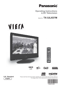 Manual Panasonic TX-32LXD7M Viera LCD Television