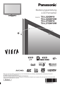 Bedienungsanleitung Panasonic TX-L32GW10 Viera LCD fernseher