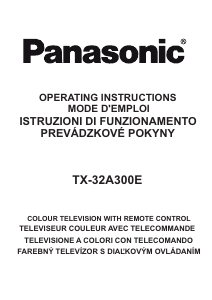 Manual Panasonic TX-32A300E LCD Television