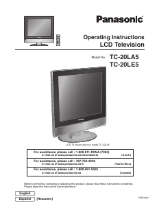 Manual Panasonic TC-20LA5 LCD Television