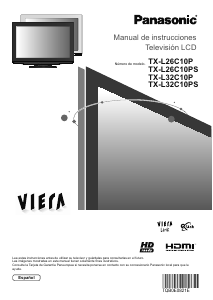 Manual de uso Panasonic TX-L32C10PS Viera Televisor de LCD