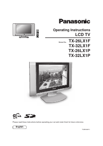 Manual Panasonic TX-26LX1V LCD Television