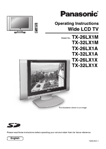 Manual Panasonic TX-26LX1A LCD Television