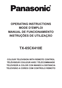 Mode d’emploi Panasonic TX-65CX410E Téléviseur LCD