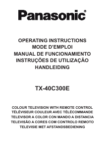 Mode d’emploi Panasonic TX-40C300E Téléviseur LCD