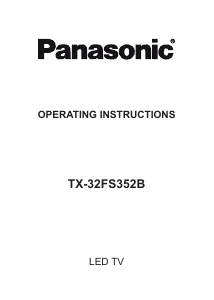 Handleiding Panasonic TX-32FS352B LCD televisie
