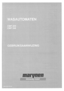 Handleiding Marijnen CMF 225 Wasmachine