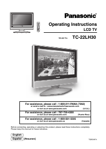 Manual Panasonic TC-22LH30 LCD Television
