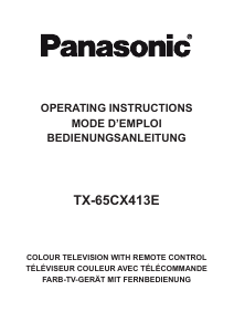 Handleiding Panasonic TX-65CX413E LCD televisie