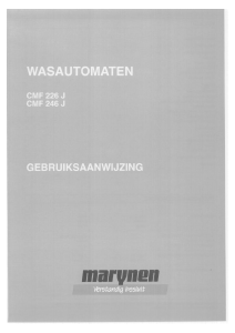 Handleiding Marijnen CMF 246 J Wasmachine