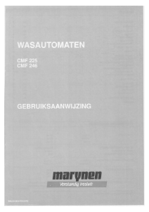 Handleiding Marijnen CMF 246 Wasmachine