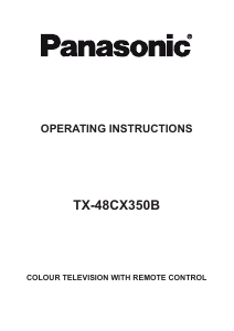 Manual Panasonic TX-48CX350B LCD Television