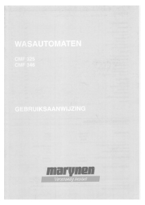 Handleiding Marijnen CMF 325 Wasmachine