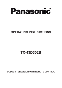 Manual Panasonic TX-43D302B LCD Television