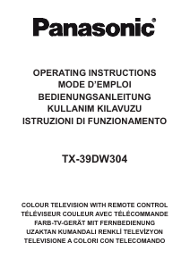 Mode d’emploi Panasonic TX-39DW304 Téléviseur LCD