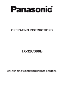 Manual Panasonic TX-32C300B LCD Television
