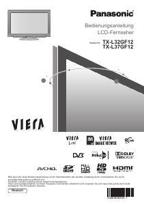 Bedienungsanleitung Panasonic TX-L37GF12 Viera LCD fernseher