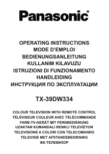 Manual Panasonic TX-39DW334 LCD Television