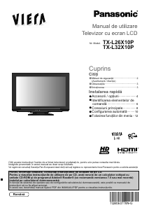 Manual Panasonic TX-L32X10P Viera Televizor LCD