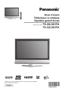 Mode d’emploi Panasonic TX-26LX61FA Viera Téléviseur LCD