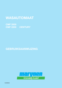 Handleiding Marijnen CMF 2000 Wasmachine