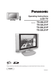 Manual Panasonic TX-32LX1P LCD Television